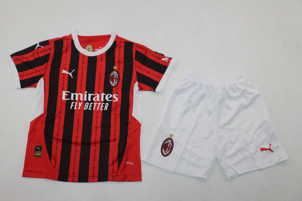 AC Milan Home 24/25 Kids Kit (Includes Shorts)