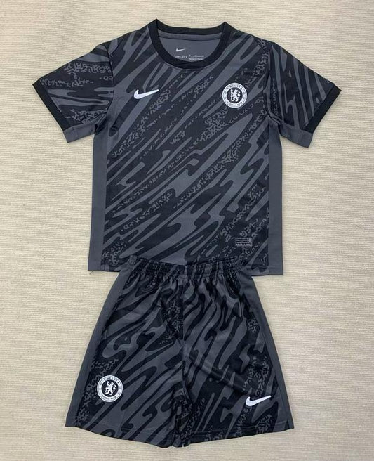 Chelsea GK Black 24/25 Kids Kit (Includes Shorts)