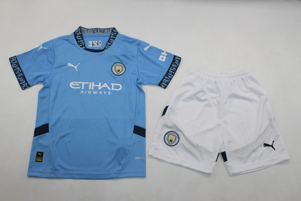 Man City. Home 24/25 Kids Kit (Includes Shorts)