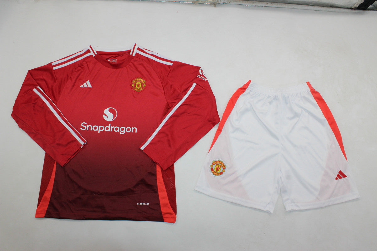 Man Utd. Home 24/25 Kids Kit (Includes Shorts)