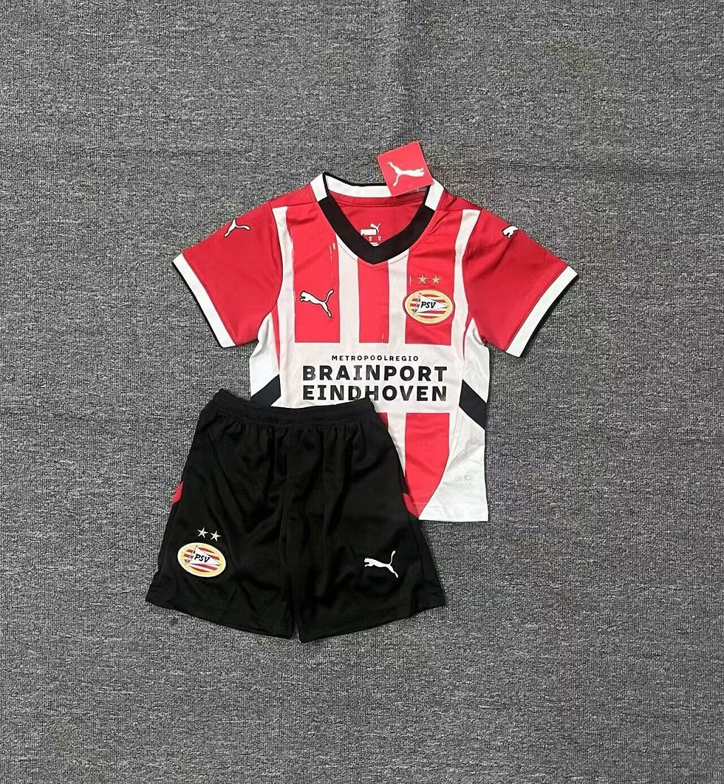 PSV Home 24/25 Kids Kit (Includes Shorts)