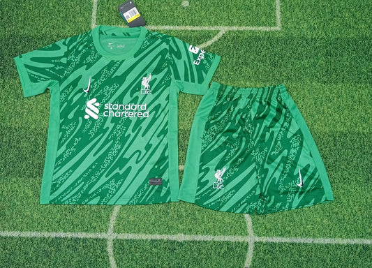 Liverpool GK Green 24/25 Kids Kit (Includes Shorts)