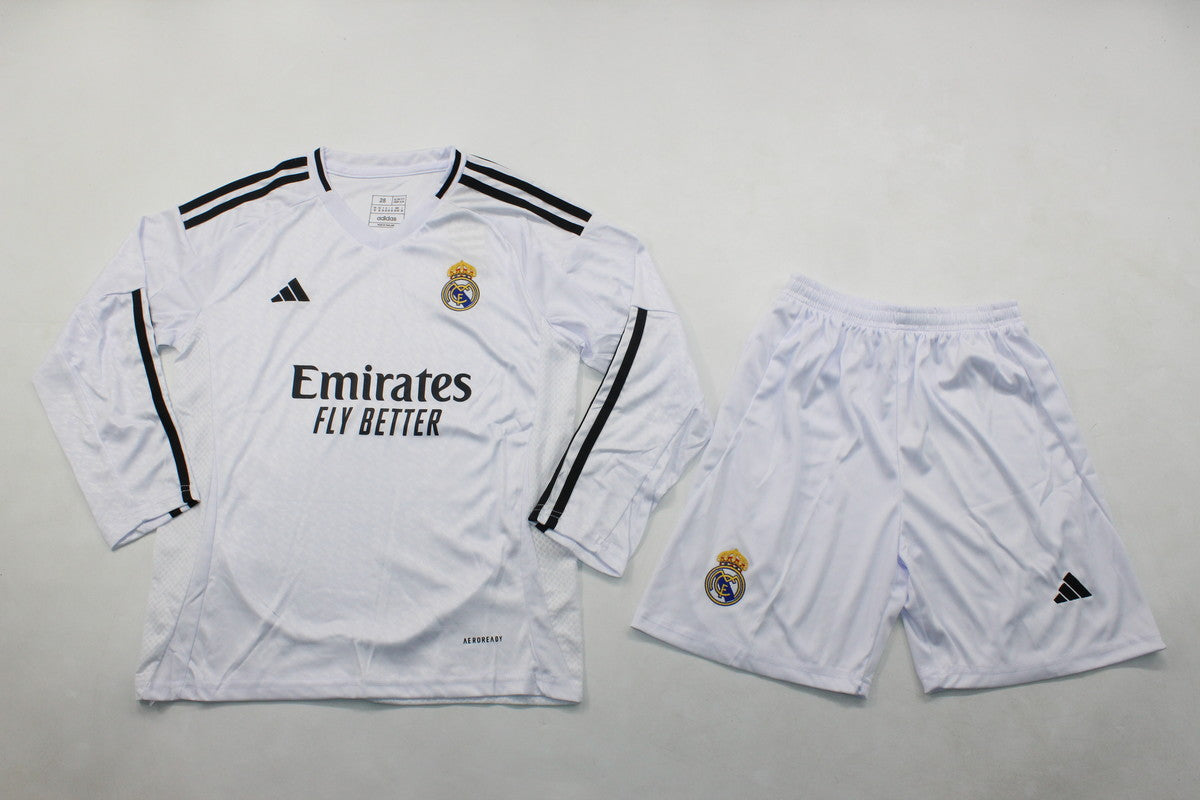 R. Madrid Home 24/25 Kids Kit (Includes Shorts)