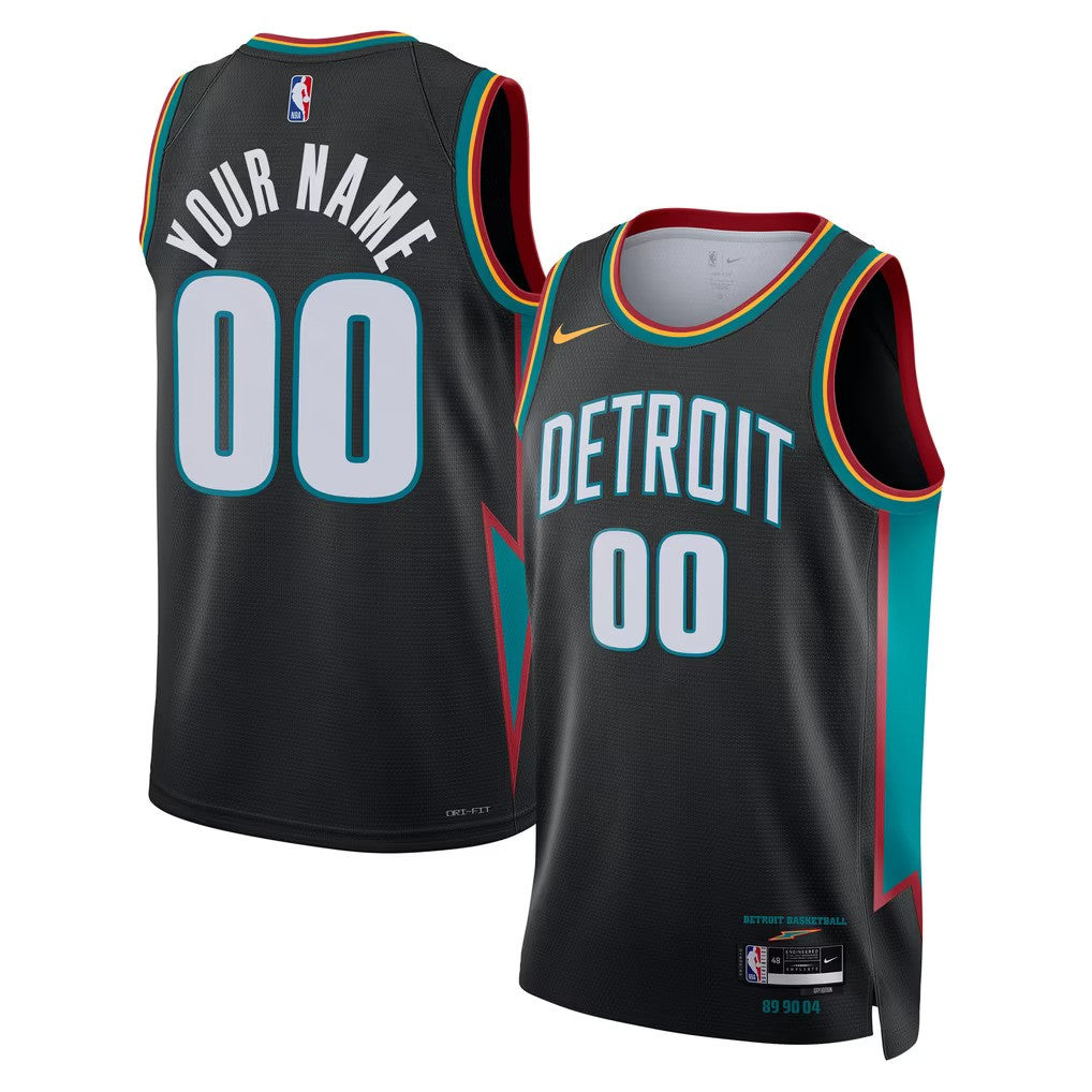 Detroit Pistons Jersey Black 2