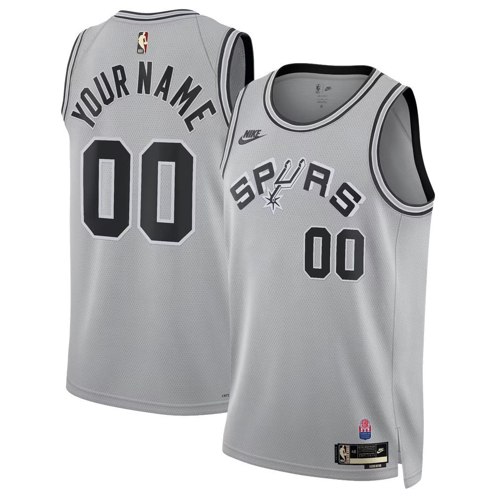 San Antonio Spurs Jersey Silver 1