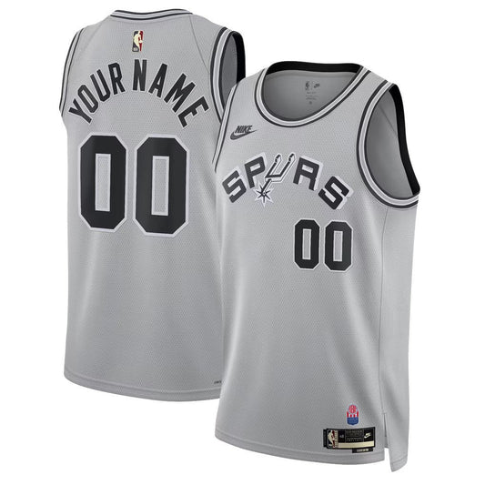 San Antonio Spurs Jersey Silver 1