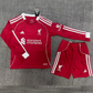 Liverpool Home 25/26 Long Sleeve Kids Kit (Includes Shorts)