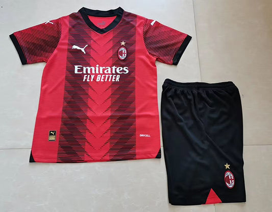 AC Milan Home 23/24 Kids Kit (includes shorts)
