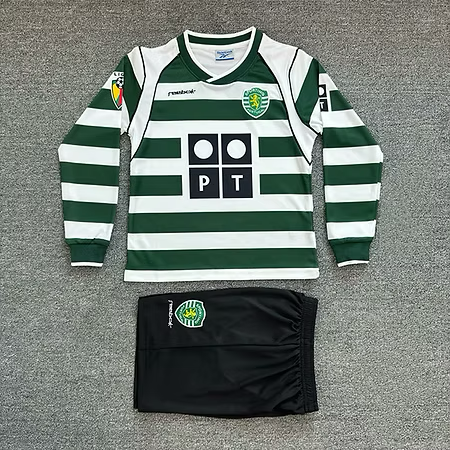 Sporting Lisboa Home 01/03 Long Sleeve Kids Kit (Includes Shorts)