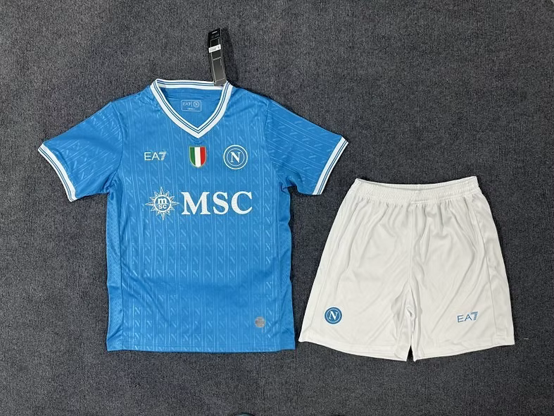 Napoli Home 25/26 Kids Kit (Includes Shorts)