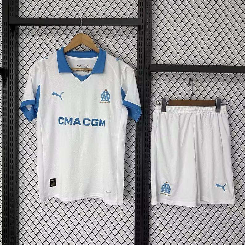 Marseille Home 25/26 Kids Kit (Includes Shorts)
