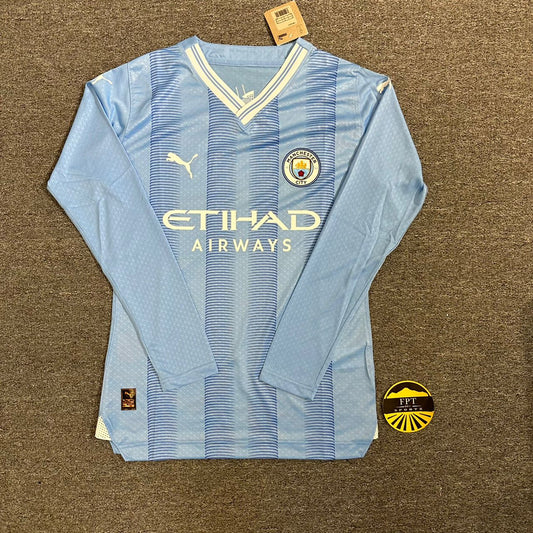 Man. City Home 23/24 Long Sleeve Player Issue Kit