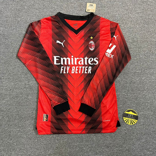 AC Milan Home 23/24 Long Sleeve Player Issue Kit