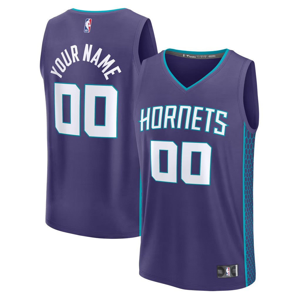 Charlotte Hornets Jersey Purple 1