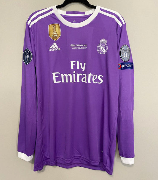 R. Madrid Away 16/17 Long Sleeve Retro Jersey