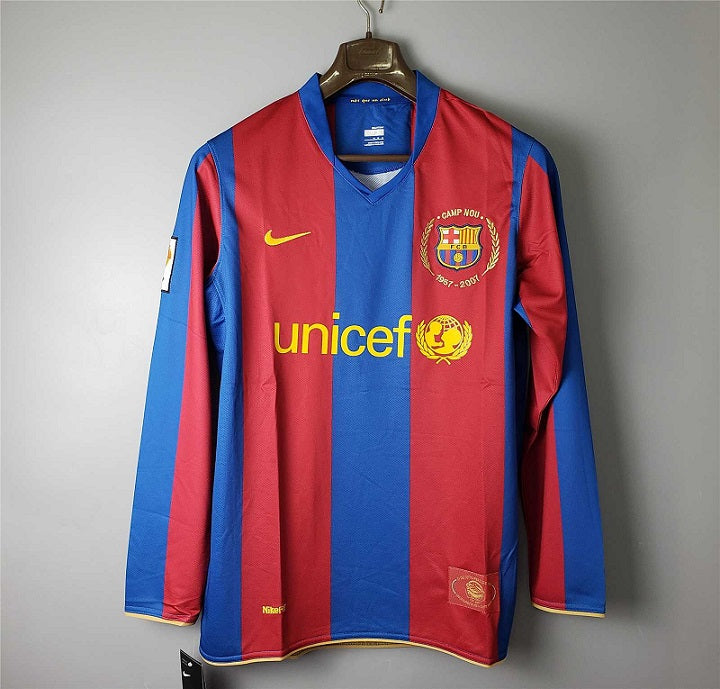 Barça 07/08 Home Long Sleeve Retro Club Jersey