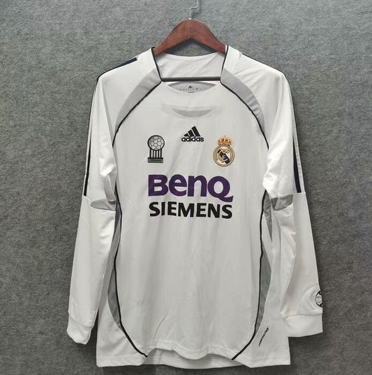 R. Madrid Home 06/07 Long Sleeve Retro Jersey