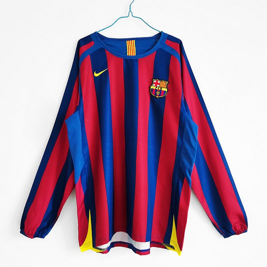 Barça 05/06 Home Long Sleeve Retro Club Jersey