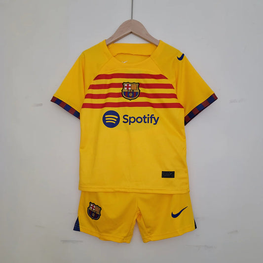 Barça 22/23 Kids Senyera Jersey (includes shorts)