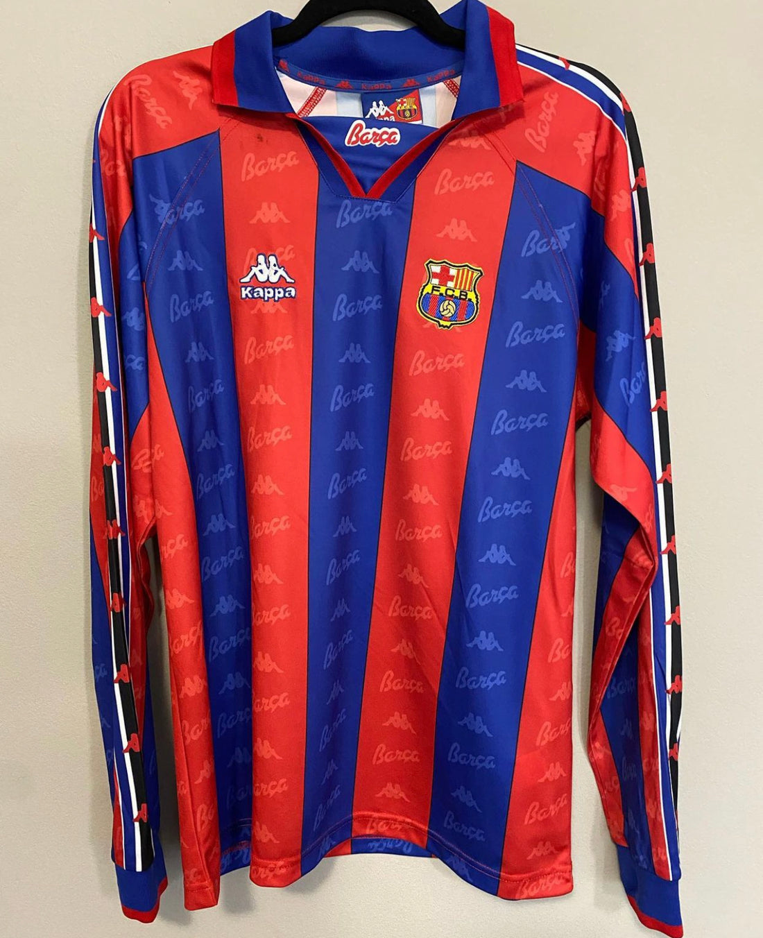 Barça Home 96/97 Long Sleeve Retro Jersey