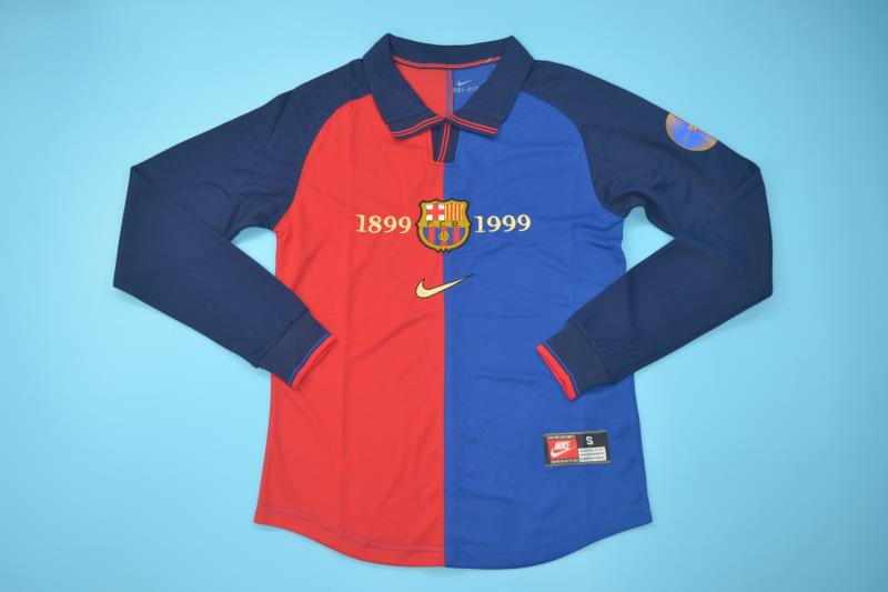 Barça Home 99/00 Long Sleeve Retro Jersey