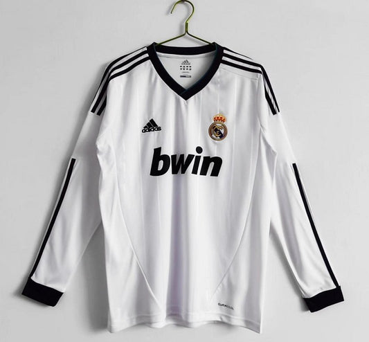 R. Madrid Home 12/13 Long Sleeve Retro Jersey