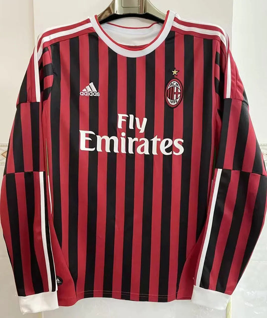 AC Milan Home 11/12 Long Sleeve Retro Jersey